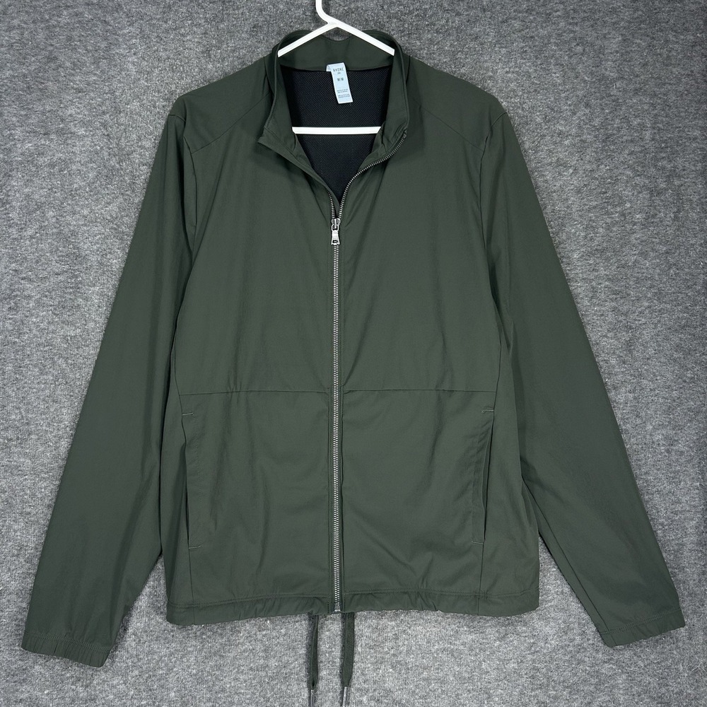Rhone Coaches Jacket Mens M Green Lightweight Performance Full Zip Track 102173